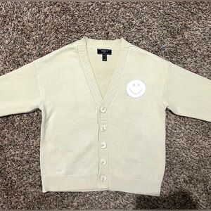 Forever 21 cardigan sweater - smiley face design